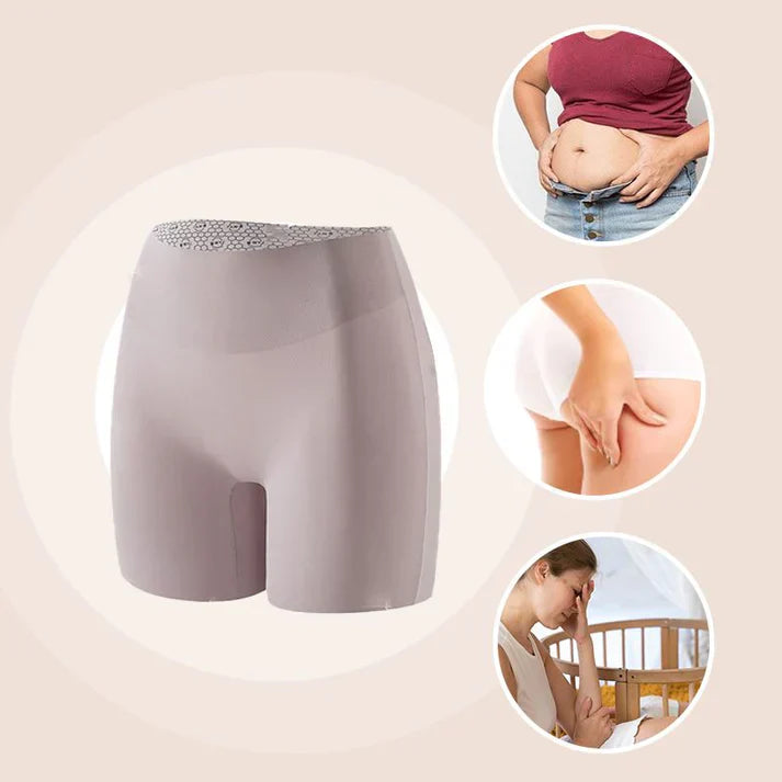 waist Ice Silk Underwear with Tummy-control Hip-lifting