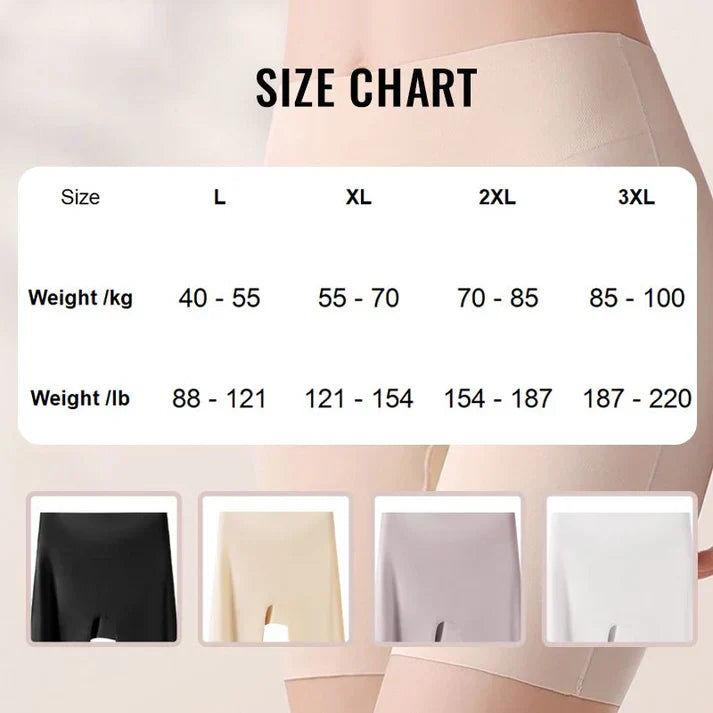 waist Ice Silk Underwear with Tummy-control Hip-lifting