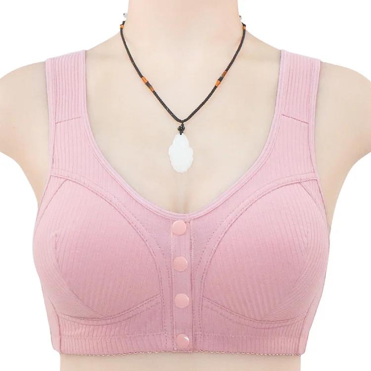 š„Buy 1 Get 3(3packs)š„ COMFORTABLE FRONT-CLOSURE WIRELESS PLUS SIZE BUTTON BRA
