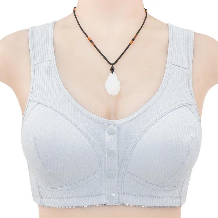š„Buy 1 Get 3(3packs)š„ COMFORTABLE FRONT-CLOSURE WIRELESS PLUS SIZE BUTTON BRA