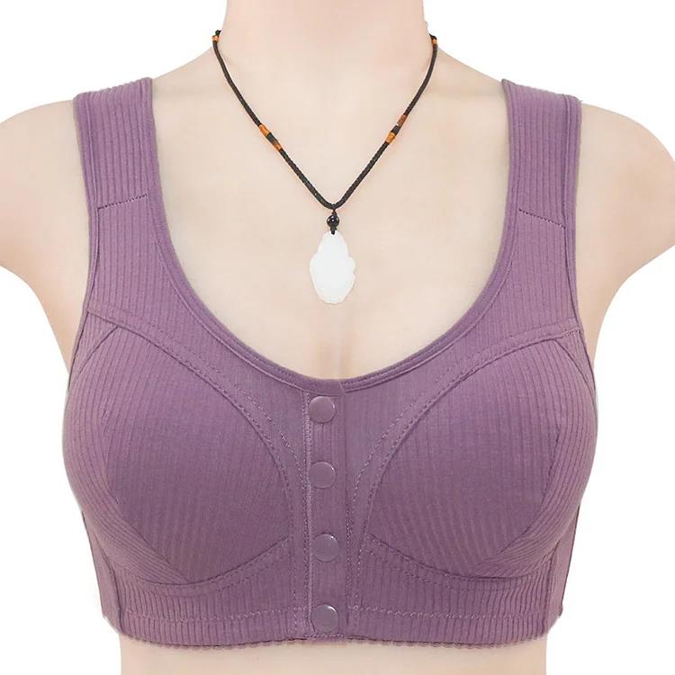 š„Buy 1 Get 3(3packs)š„ COMFORTABLE FRONT-CLOSURE WIRELESS PLUS SIZE BUTTON BRA