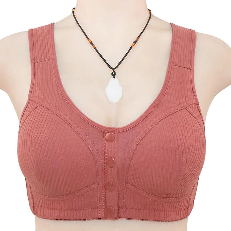 š„Buy 1 Get 3(3packs)š„ COMFORTABLE FRONT-CLOSURE WIRELESS PLUS SIZE BUTTON BRA