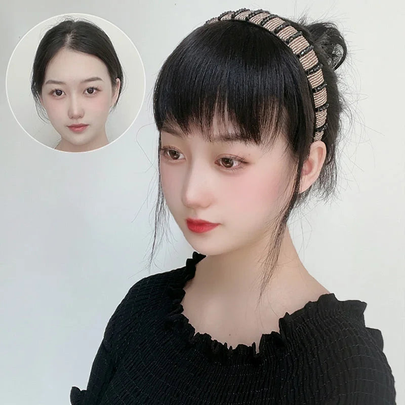 Synthetic Hair Fringe with Hair Band