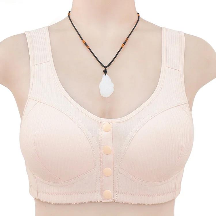 š„Buy 1 Get 3(3packs)š„ COMFORTABLE FRONT-CLOSURE WIRELESS PLUS SIZE BUTTON BRA