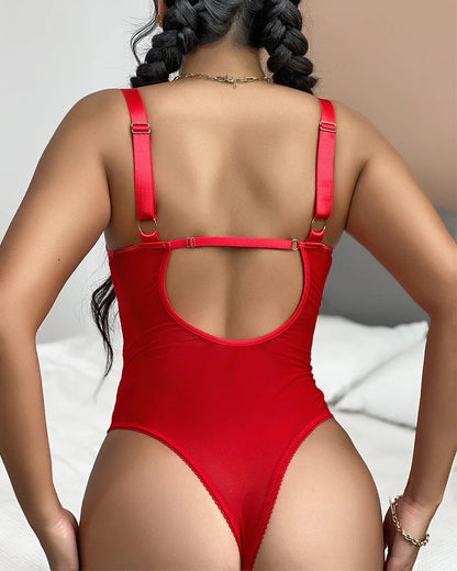 Teddy Lingerie for Women with Garter Belt One Piece Lingerie